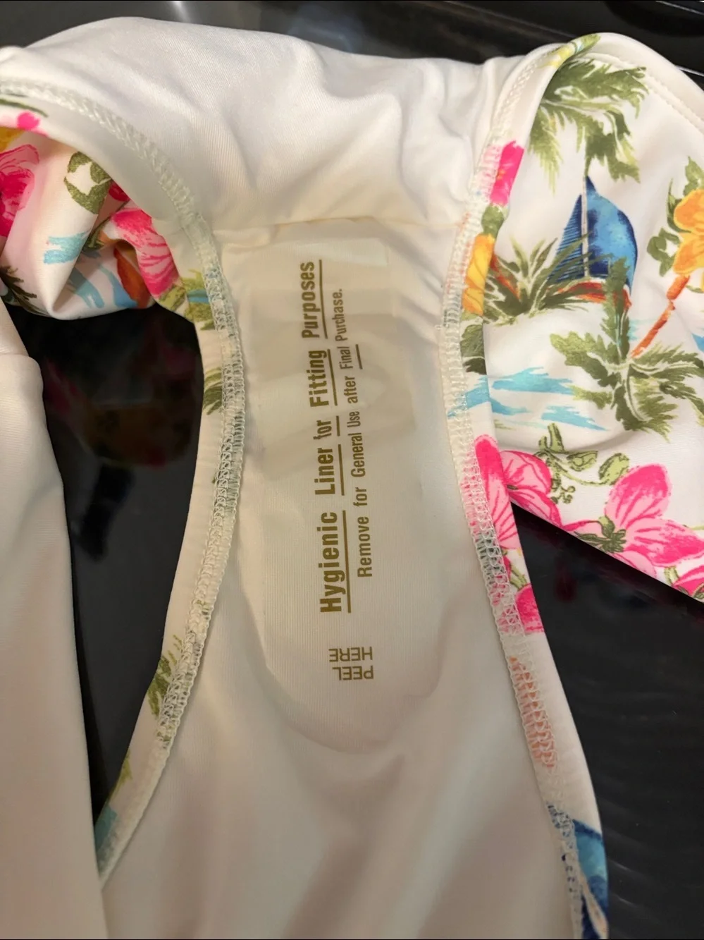 Cream/Pink Floral Bikini Bottom sz 3XL NWT